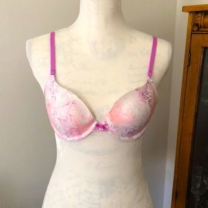 Victoria’s Secret Demi Bra Pastel Leaves Floral